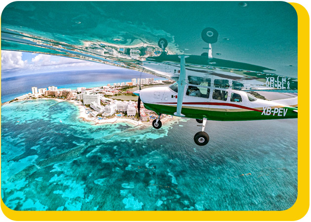 Helicopter tour over cancun